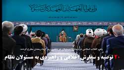 بیانات رهبری در دیدار با مسئولان نظام