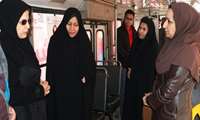بازدید مشاور بانوان فرماندار و معاون بهداشتی از اتوبوس سلامت