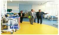 در حاشیه ازمون ارزیابی صلاحیت بالینی  دانشجویان رشته پزشکی بازدید دکتر مونسان از بیمارستان حشمتیه