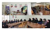 حضور رئیس شبکه بهداشت و درمان خوشاب به همراه پرسنل در کتابخانه شهرستان خوشاب