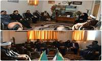 دیدار رئیس شبکه بهداشت و درمان خوشاب به همراه مسئولین ادارات  با امام جمعه شهرستان به مناسبت دهه فجر 