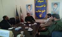 دیدار سرپرست شبکه بهداشت و درمان خوشاب با فرمانده سپاه 