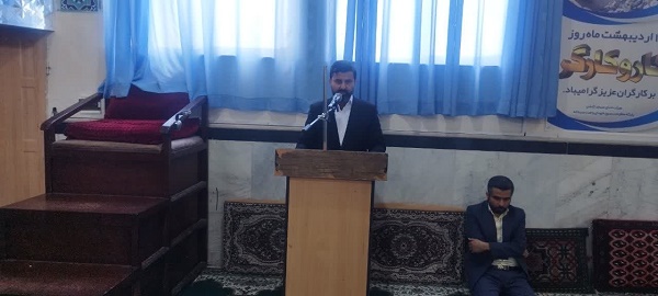 سخنرانی سرپرست شبکه بهداشت و درمان خوشاب در میعادگاه نمازجمعه شهرستان خوشاب 